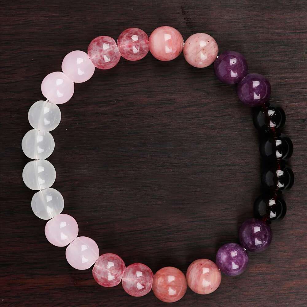 Bohemian Chic 4pcs Beaded Bracelet Set with Natural Citrine, Malachite, Rose Quartz Tiger Eye - Elegant Protection & Wealth Attraction Jewelry Gift fo