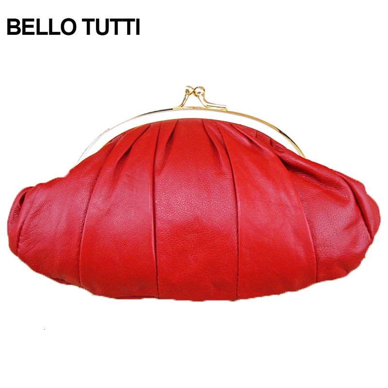 BELLO TUTTI Original Mini Coin Wallet Key Wallet Womens Card ID Bracket Wallet Mens Metal Buckle Leather Sheepskin Bag 241212