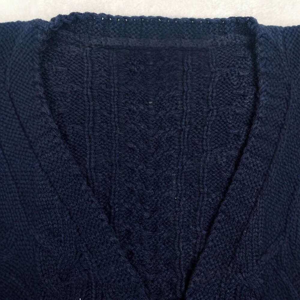 Europe And America V-Neck New Style Lace Knit Cardigan Solid Color Retro Fried Dough Twists Clothes Autumn Women's Long Sleeved Coat