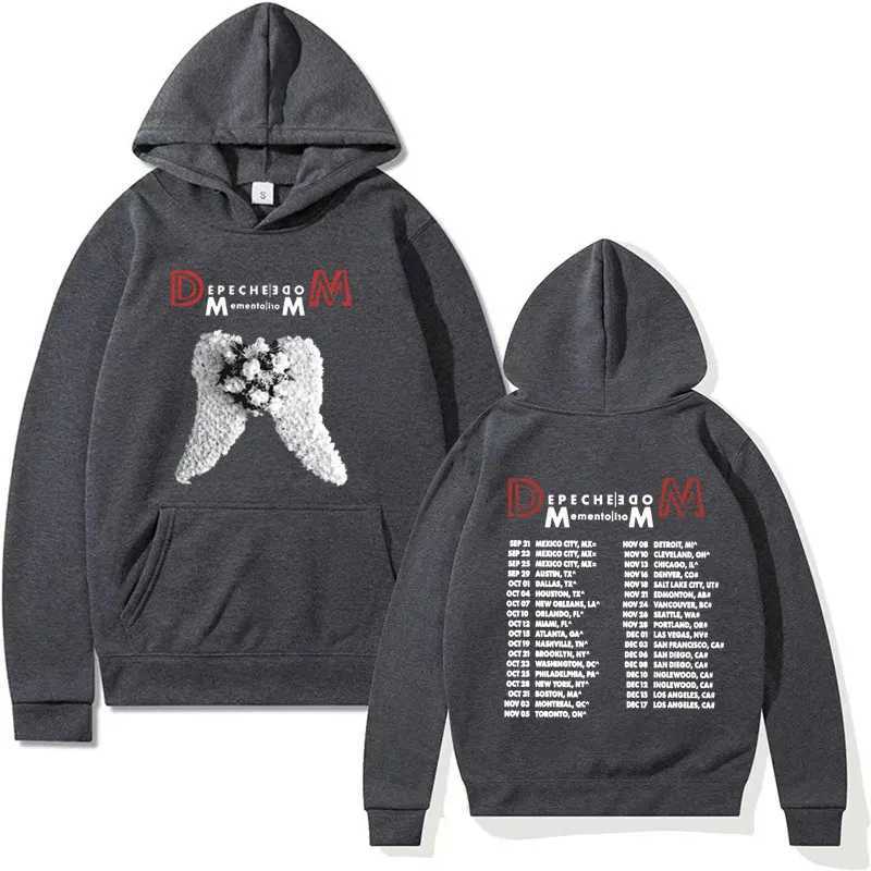 Depeche Cool Mode New Album Memento Mori Tour 2023 Mens Harajuku Hip Hop Gothic Sportswear Casual Flce Hoodie X241216