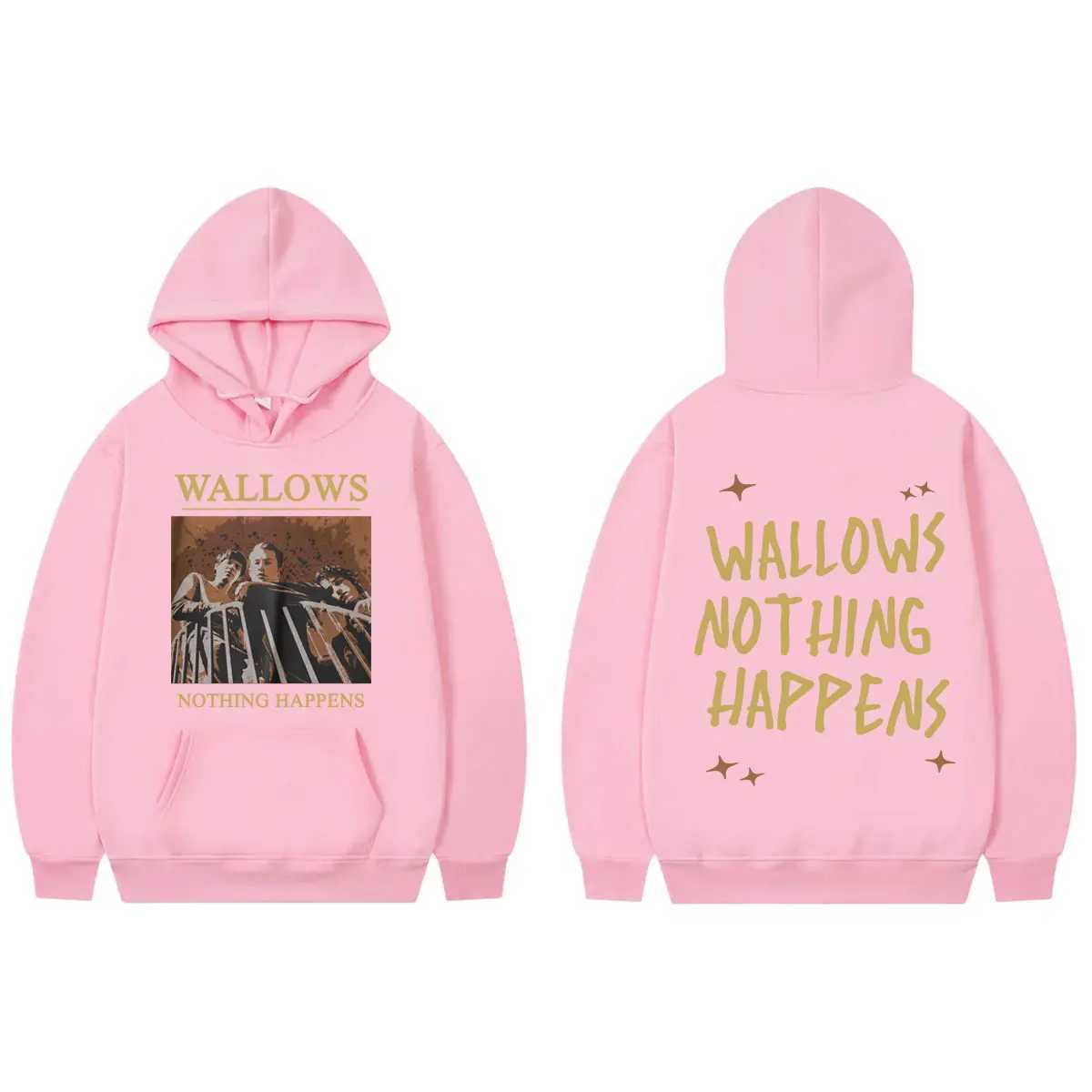 Wallows Bands Graphic Hoodie Harajuku Rock Hip Hop Oversized Clothes Pull up Mens Retro Fashion Hoodie Sweatshirt X241216