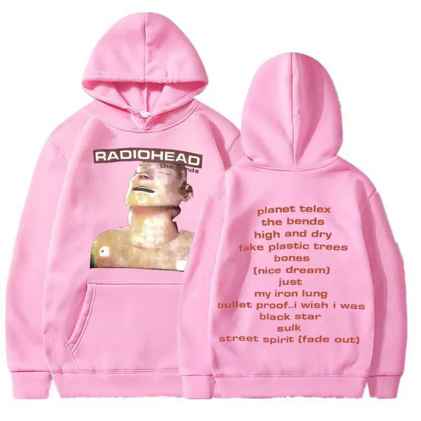 Vintage rock band Radiohead hoodies hip-hop all music albums printed sweatshirts Harajuku T-shirts super big hoodies Tns X241216