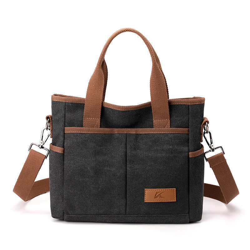 Shoulder Bag Women's Bag Trend Versatile Simple Fashion Korean Version Large Capacity Handheld Crossbody Canvas Bag 241215