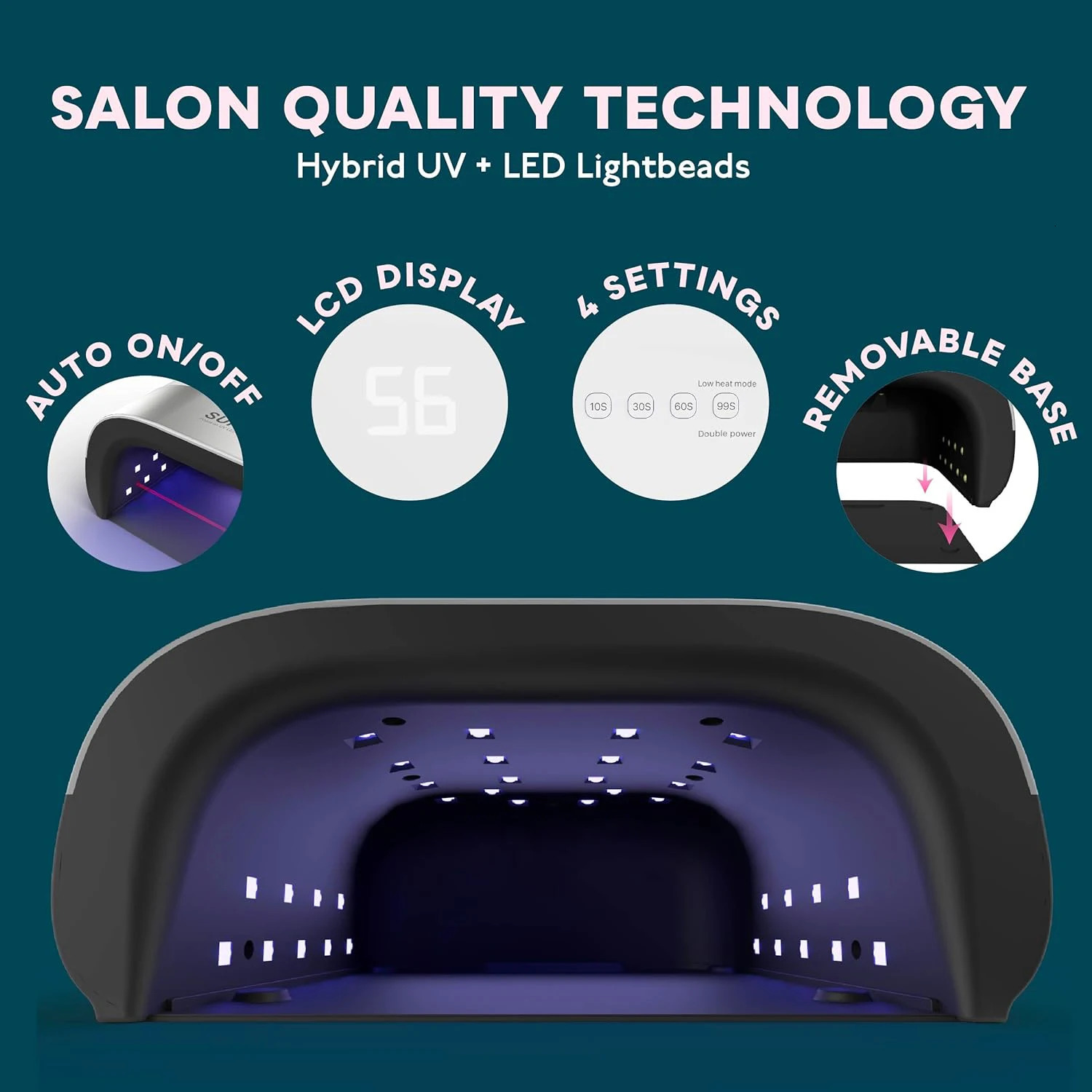 SUNUV SUN3 Nail Dryer Smart UV LED Lamp Nail with Smart Timer Memory Invisible Digital Timer Display Nail Drying Machine 241216 - view 3
