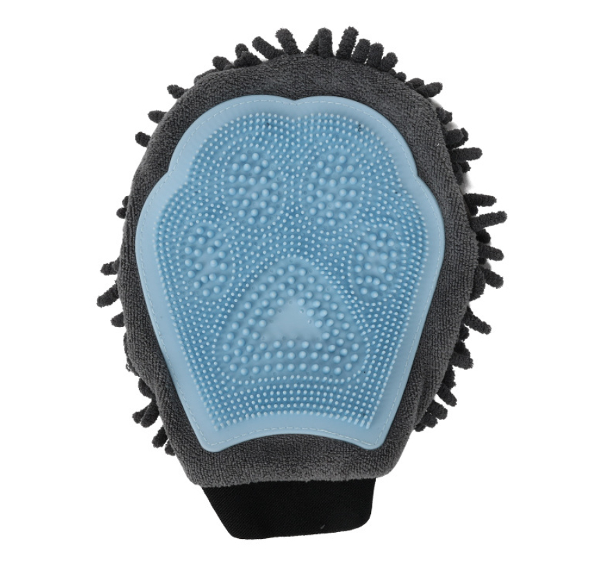 Pet Grooming Glove Silicone Massage Brush Deshedding Mitt for Dogs and Cats, Double-Sided Cleaning Tool