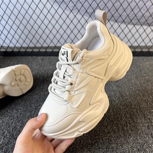 Thick soled trend daddy shoes women 2024 spring new small height-raising shoes all fashion casual outdoor sports shoes