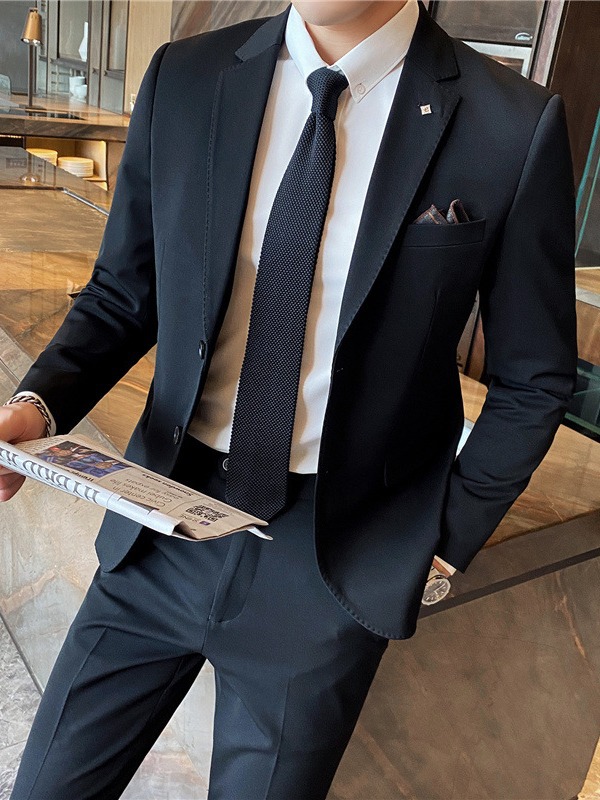 L1216Men's two-piece suit, business suit, formal suit, Korean style, slim fit