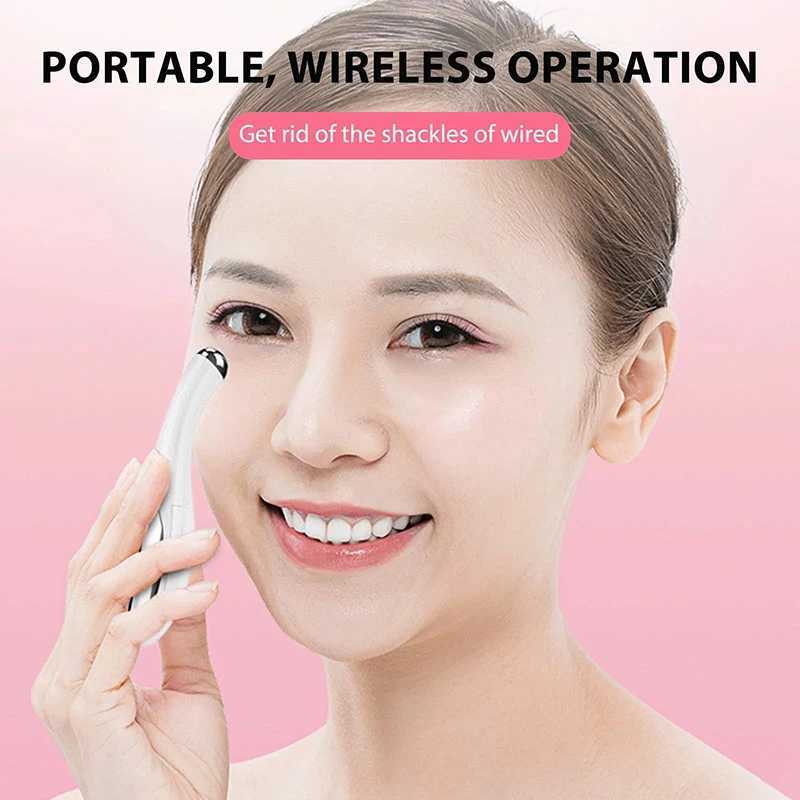 Electric Eye Massager Vibration Wrinkle Anti-Ageing Eye Massage Dark Circle Removal Beauty Face Eye Care Pen Pink and WhiteXJ250224