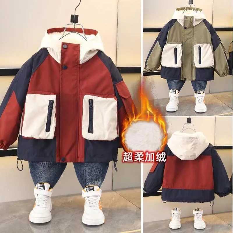 Boys Coat Cotton Jacket Windbreak Outerwear 2024 Sport Winter Autumn Thicken Warm Skiing Christmas Gift Childrens ClothingXJ241214