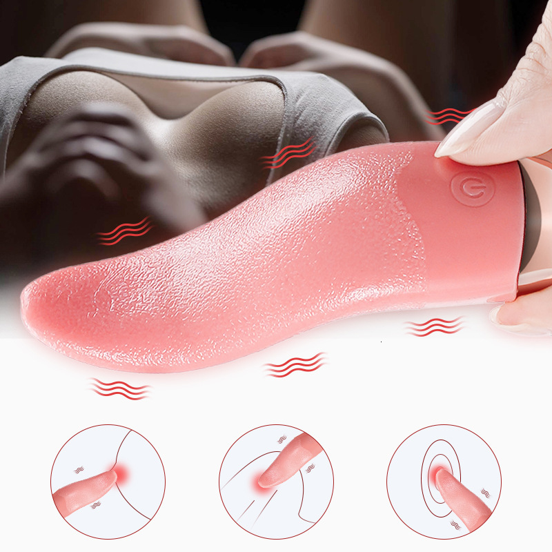 Soft Realistic Tongue Shaped Vibrators for Female Sex Toys