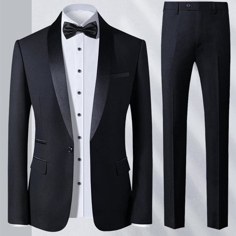 L1224Groom suit men's art exam clothing men's suit black groomsmen dress men's clothing