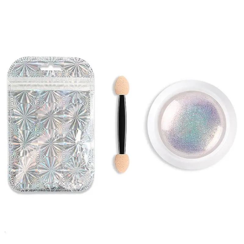 white shell mirror powder gradient nail glitter pearl pigment magic chrome dustproof treatment neon decoration DIY supplies 241213