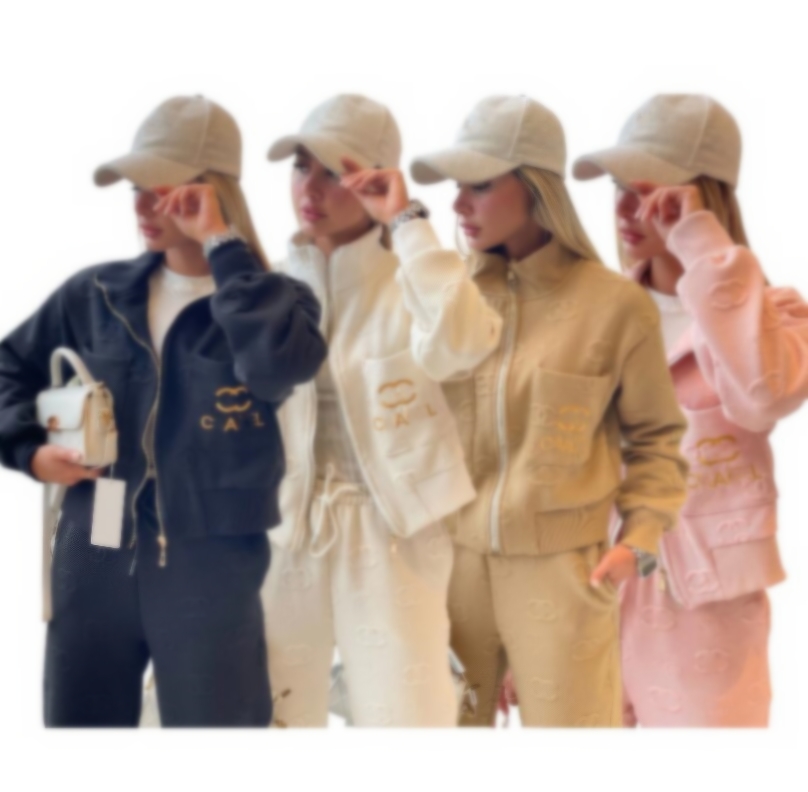 Women's Tracksuit Luxury Designer Jogging Suits New Fashion Casual Set Long Sleeve Long Pants Zipper Jacket Two Piece Set