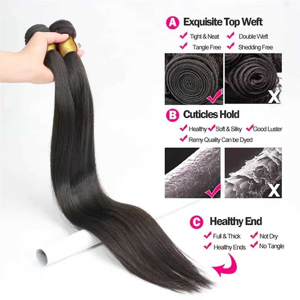 32 Inch Bundles 13X4 HD Swiss Lace Frontal Bone Straight Human Hair Bundles Raw Vietnamese Hair Weaving Bundle Deals ExtensionsXJ250120