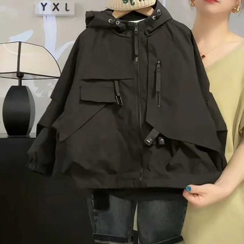 Boys Coat Jacket Cotton OuterwearWindbreak 2024 Black Spring Autumn Overcoat Sport Teenagers Childrens Warm ClothingXJ241214