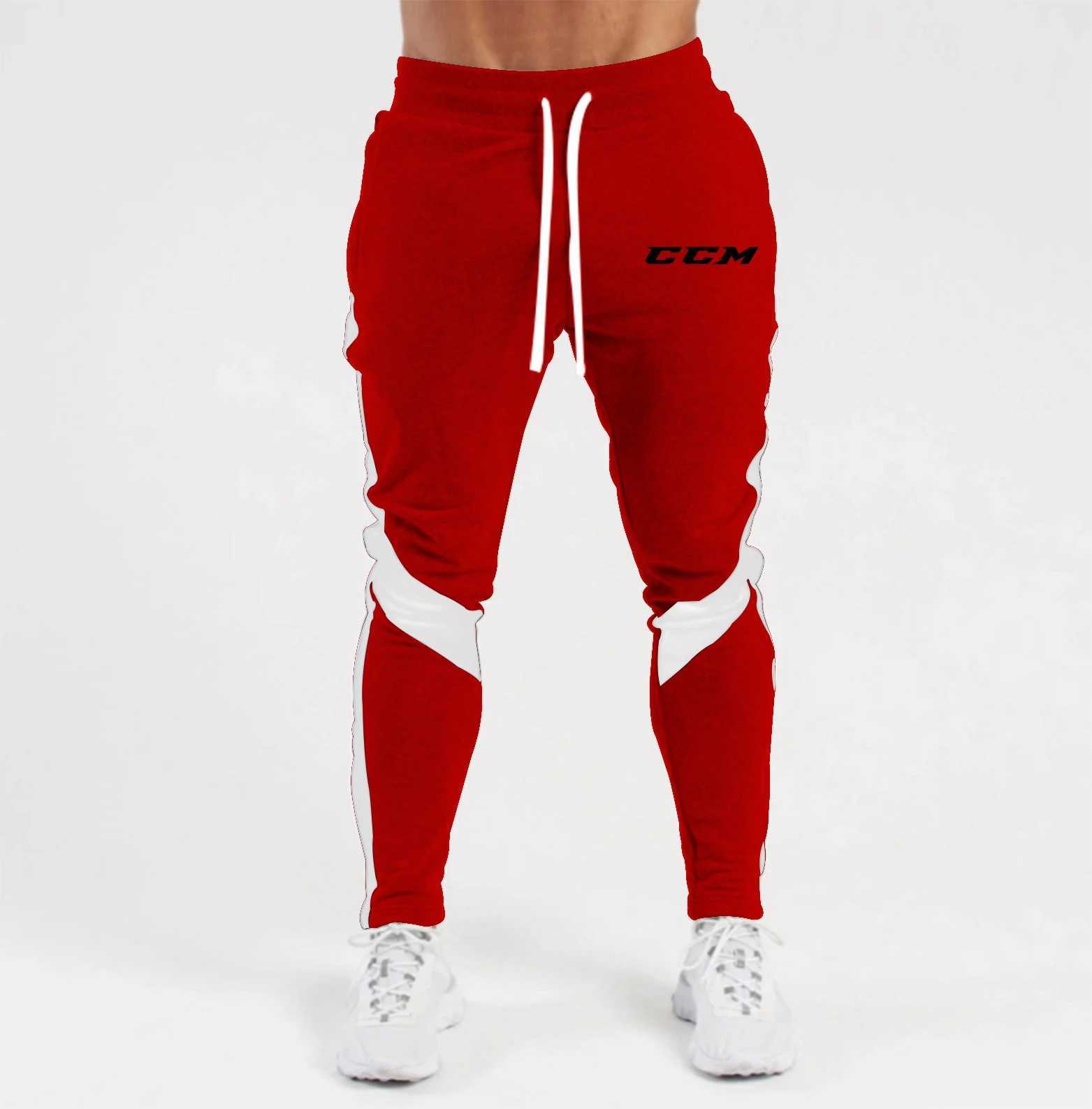 Autumn Fleece Straight Trousers Men Fitness Jogging Sweatpants Winter Warm Casual Pant CCM Solid Drawstring Bottoms X250319