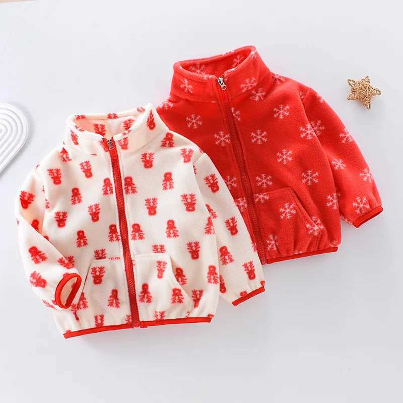 Flannel Kids Infant Spring Autumn Coats New Children Outerwear Boy Warm Fleece Jacket Baby Girls Jackets Children Clothing CoatsXJ241214