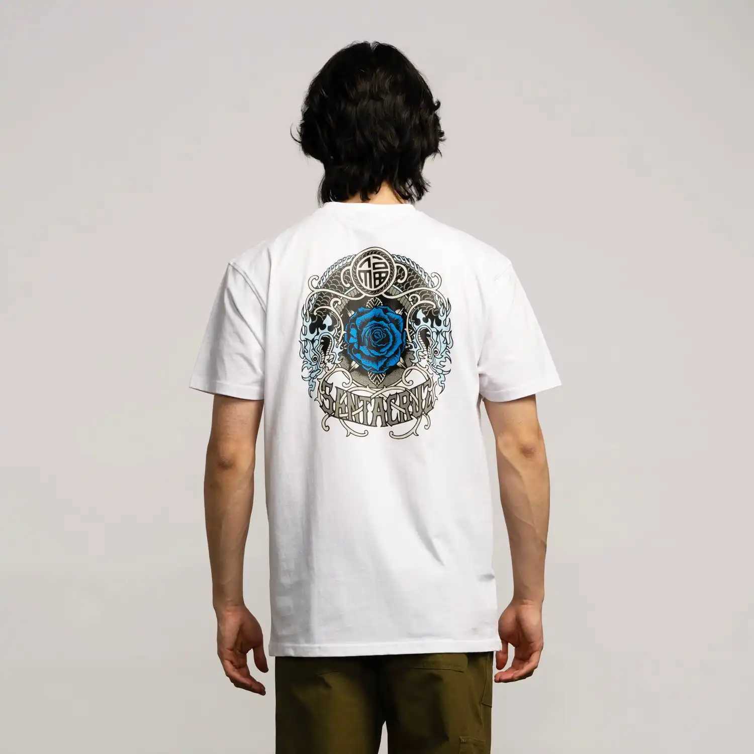 Casual Cotton Santas Mens T-Shirt Loose Sports Cruz Women Short Sleeve Skateboard Tiger Print Street Trend Hip Hop Harajuku Tee W241216