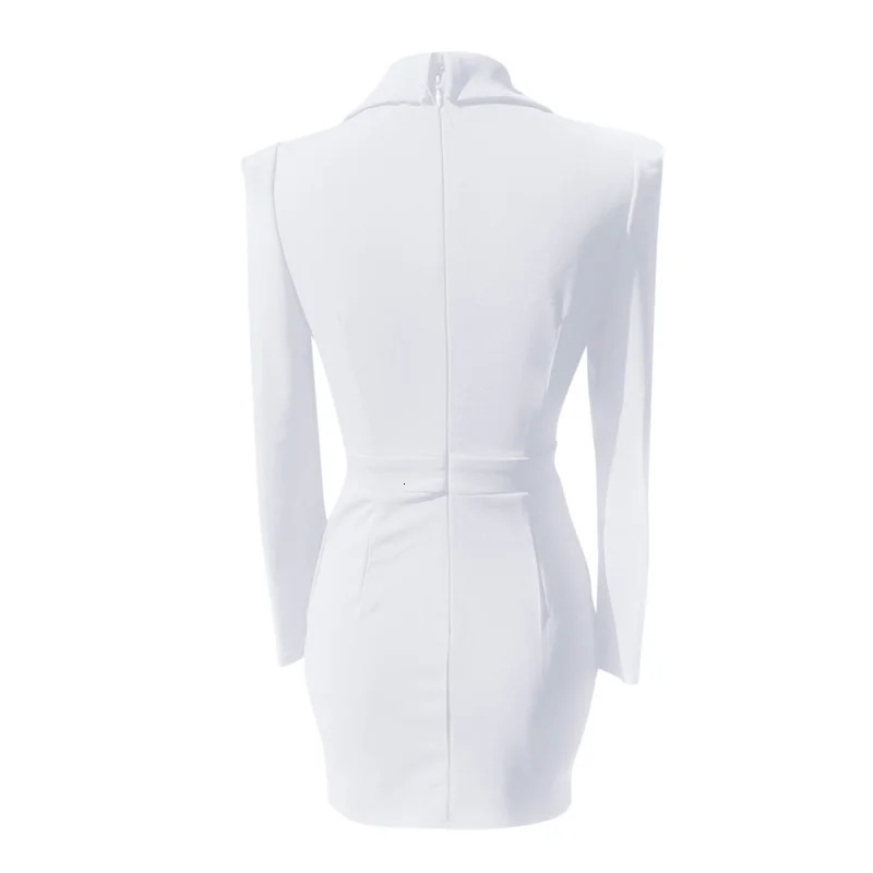 Womens Elegant Lapel Blazer Dress Suit Jacket Female Casual Long Sleeve Solid Mini Dresses Korean Versions Sexy Spring Autumn 241214