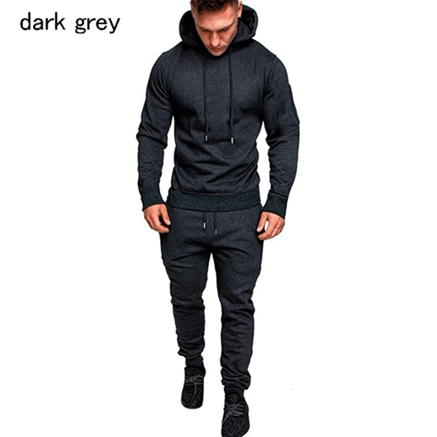 Mens highquality camouflage sportswear autumn warm suit S4XL Plus size hoodie set 241211