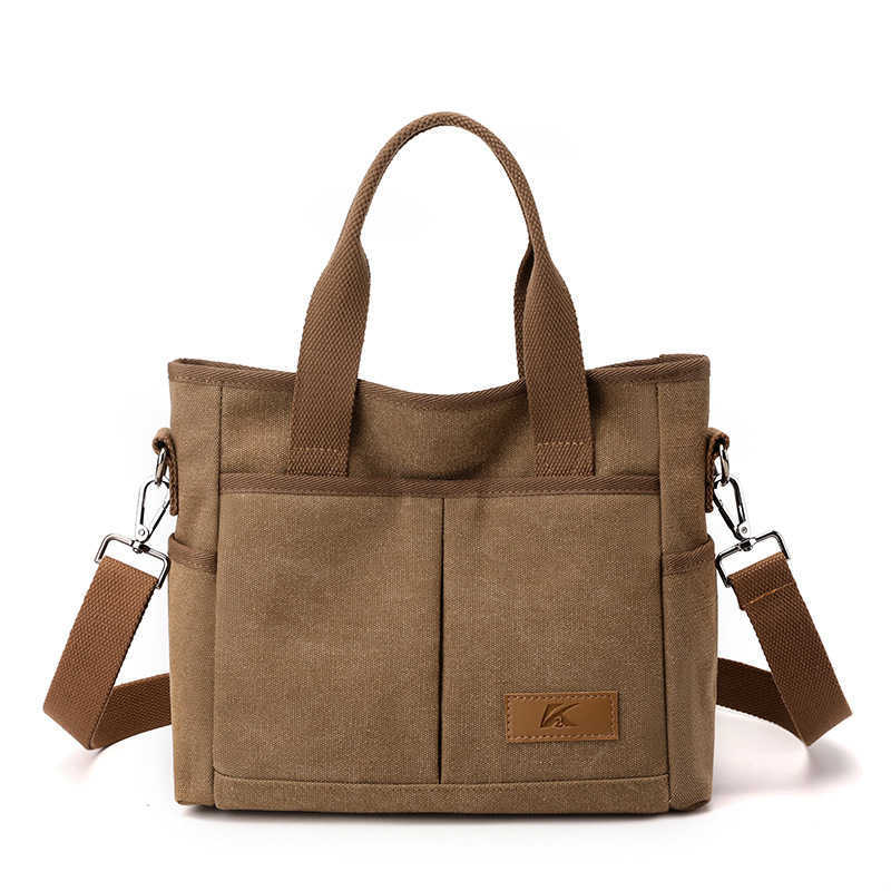 Shoulder Bag Women's Bag Trend Versatile Simple Fashion Korean Version Large Capacity Handheld Crossbody Canvas Bag 241215