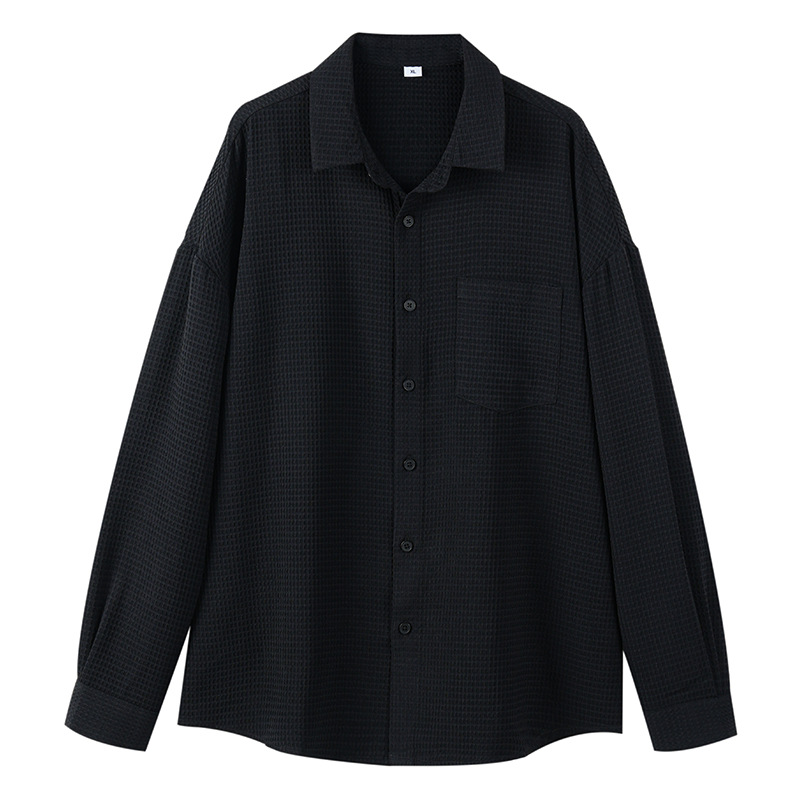 M12153 Men's shirt anti-wrinkle trendy men's wear high-end casual versatile long sleeve
