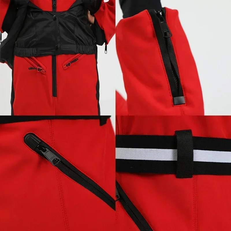 Ski Jackets 2025 Mountain Winter Hooded Woman Snowboard Clothes Outdoor Sports Skiing Overcoats Windproof Thermal Snow Tracksuit