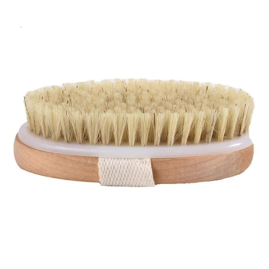 100Pcs Dry Skin Body Face Soft Natural Bristle Brush Wooden Bath Shower Brushes SPA Without Handle Cleansing