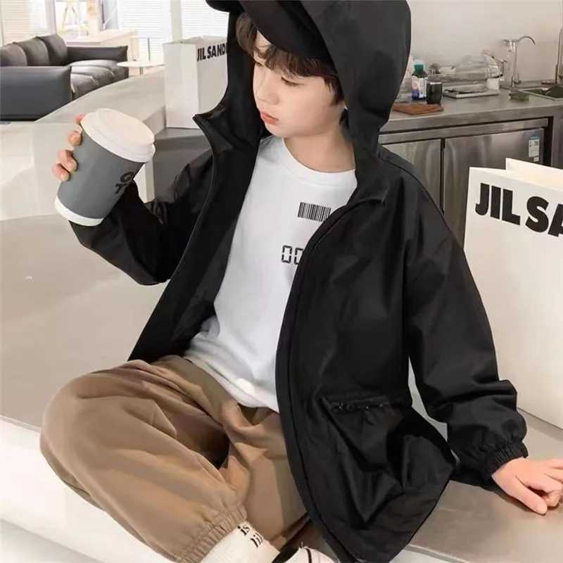 Boys Coat Jacket CottonWindbreak 2024 Zipper Warm Plus Thicken Tracksuit Spring Autumn School Childrens ClothingXJ241214