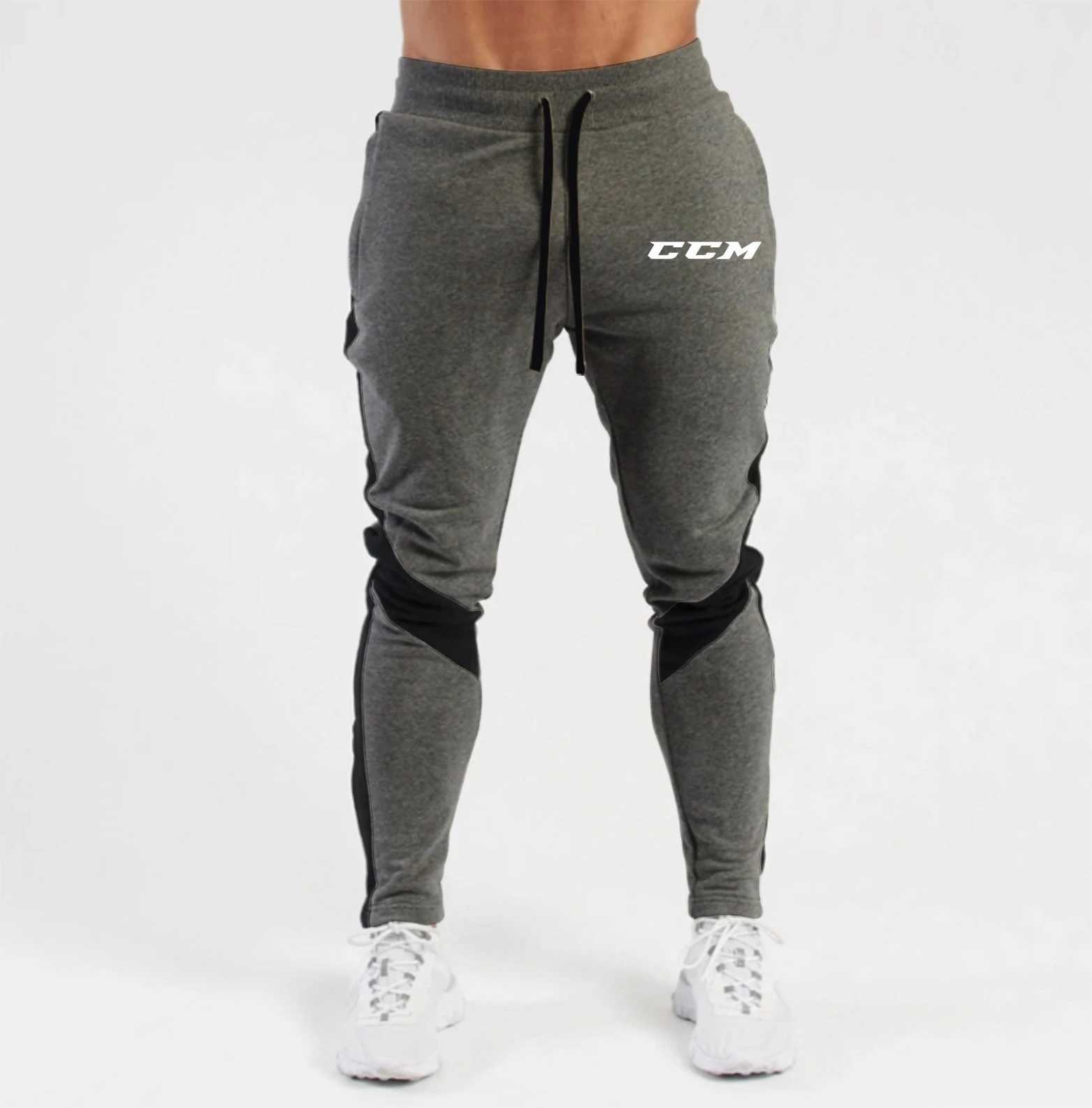 Autumn Fleece Straight Trousers Men Fitness Jogging Sweatpants Winter Warm Casual Pant CCM Solid Drawstring Bottoms X250319