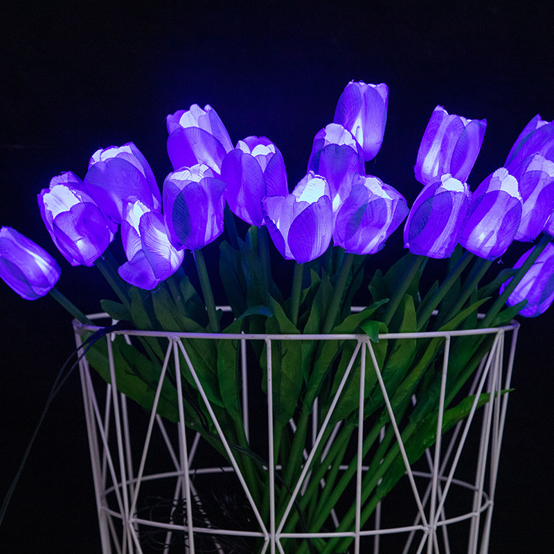 Realistic LED Tulips Lawn Lights for Garden Pathways and Street Lighting