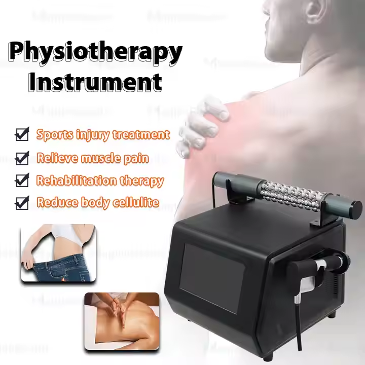 Portable 2in1 Shockwave Therapy Vacuum Rotating Roller Body Massage Machine For Pain Relief ED Physical Therapy Equipment