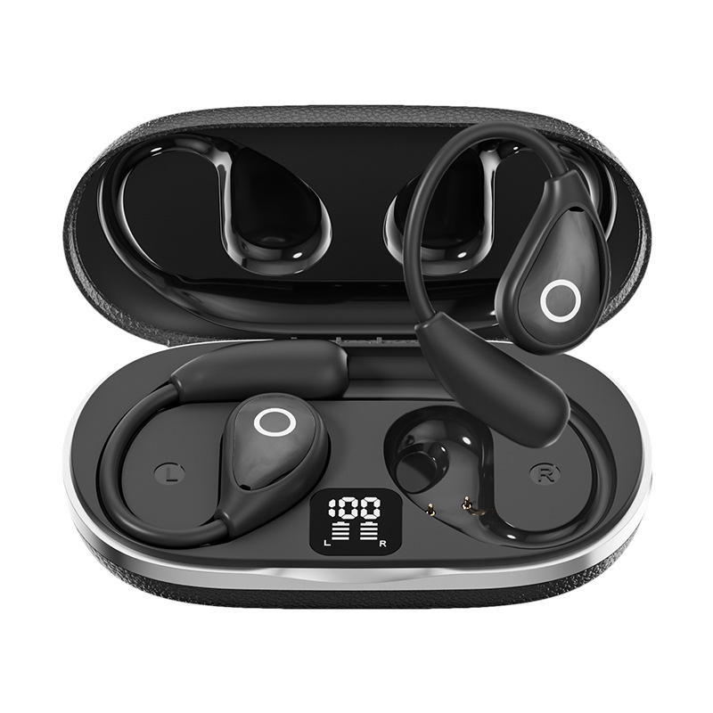 M96 Bluetooth 5.3 Wireless Bone Conduction Headphones Clip Ear Music Noise Canceling Headset HD Call Sports Gaming Earphone