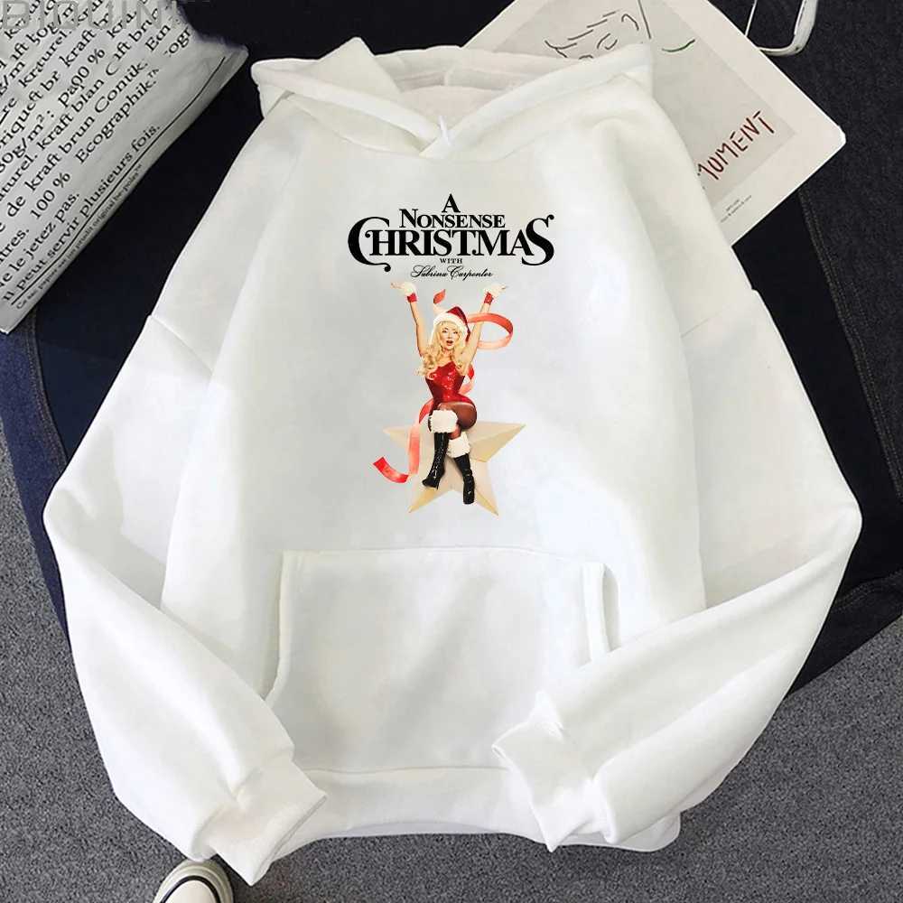 Sabrina Carpenter Hoodie an inconspicuous Christmas graphic printed sweatshirt autumn winter new pattern clothing womens zipper X241216