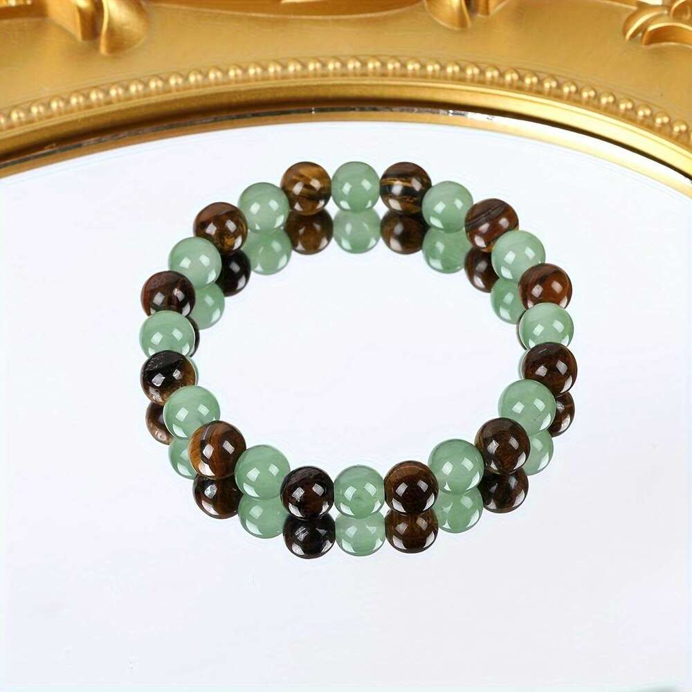 AuraBeams Prosperity Beads Unisex Stretch Jewelry for Attracting Wealth, Good Fortune, Personal Strength - Enhance Success, Abundance, and Confidence