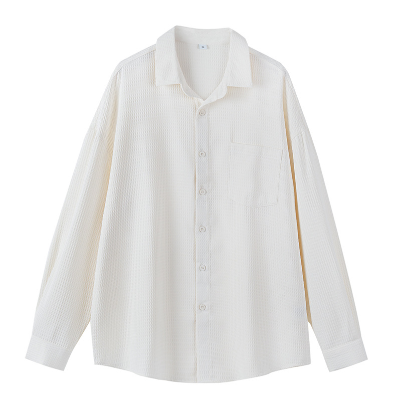 M12153 Men's shirt anti-wrinkle trendy men's wear high-end casual versatile long sleeve