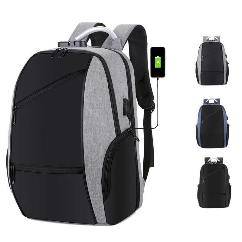 Backpack Mens Backpack Security WoMens Business Travel Multi-function Password Lock Bag Large Capacity Travel Bag Laptop Bag 240920