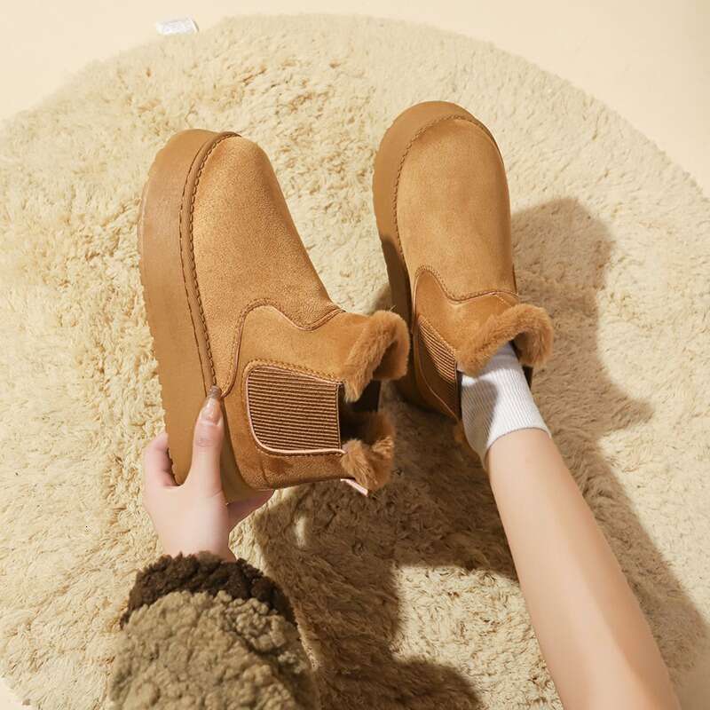 High-top Snow Thickened Plush Warm Simple and Versatile Comfortable Cotton Shoes DLSYXD Brand Women's Boots