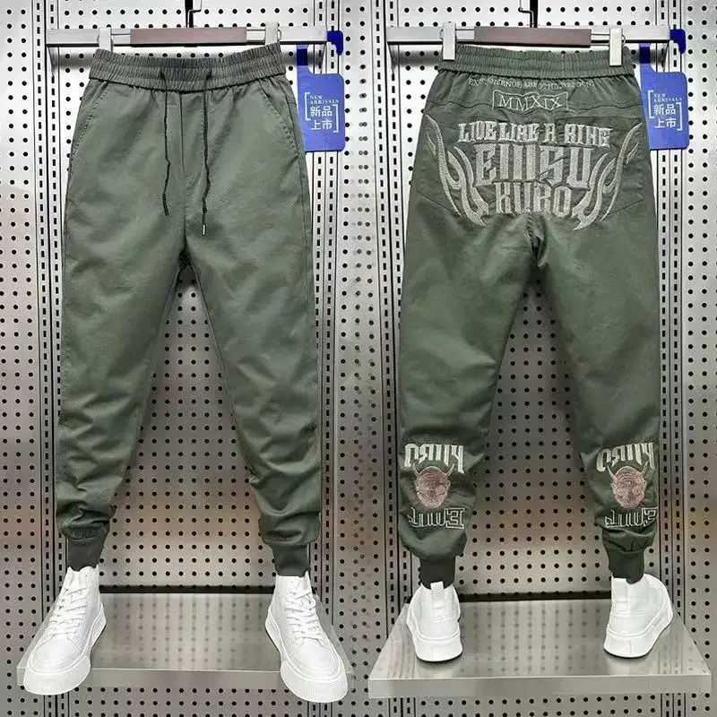 New Autumn Street Mens Sports Cotton Pants Harajuku Street Printed Pants Fashion Mens Clothing 2024 Hot Sale X241216