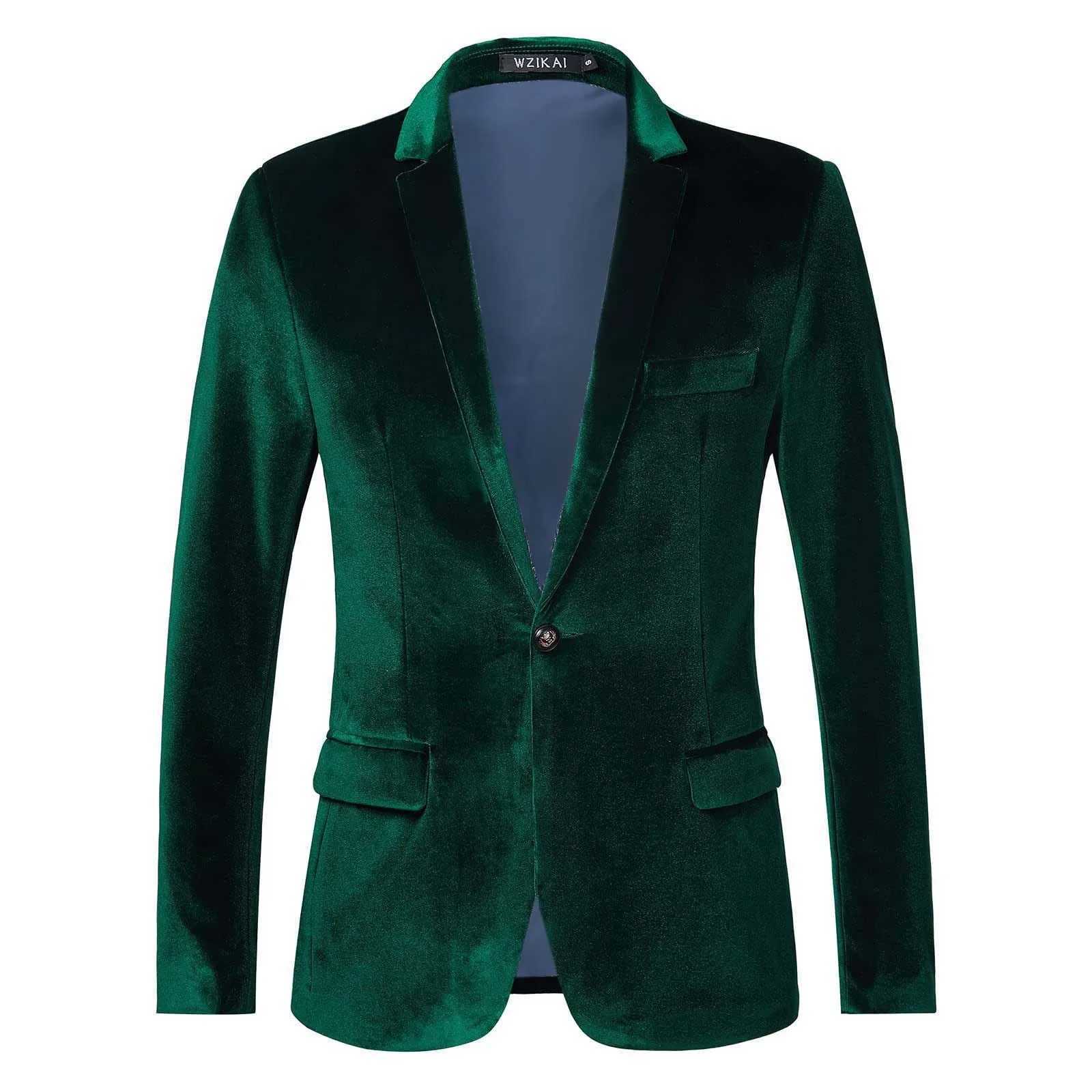 Men Blazer Shiny Purple Velvet Jacket Suit Spring New Slim Fit Club Party Wedding Dress Blazers Outerwear Tuxedo Groom Banquet W241216