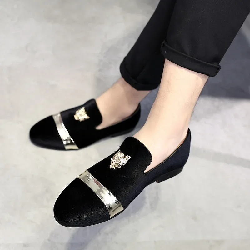 Men's Embroidery Loafers Spring Autumn Mens Casual Driving Fashion Moccasins Shoes 2023 Trendy Flats Large Sizes 38-48