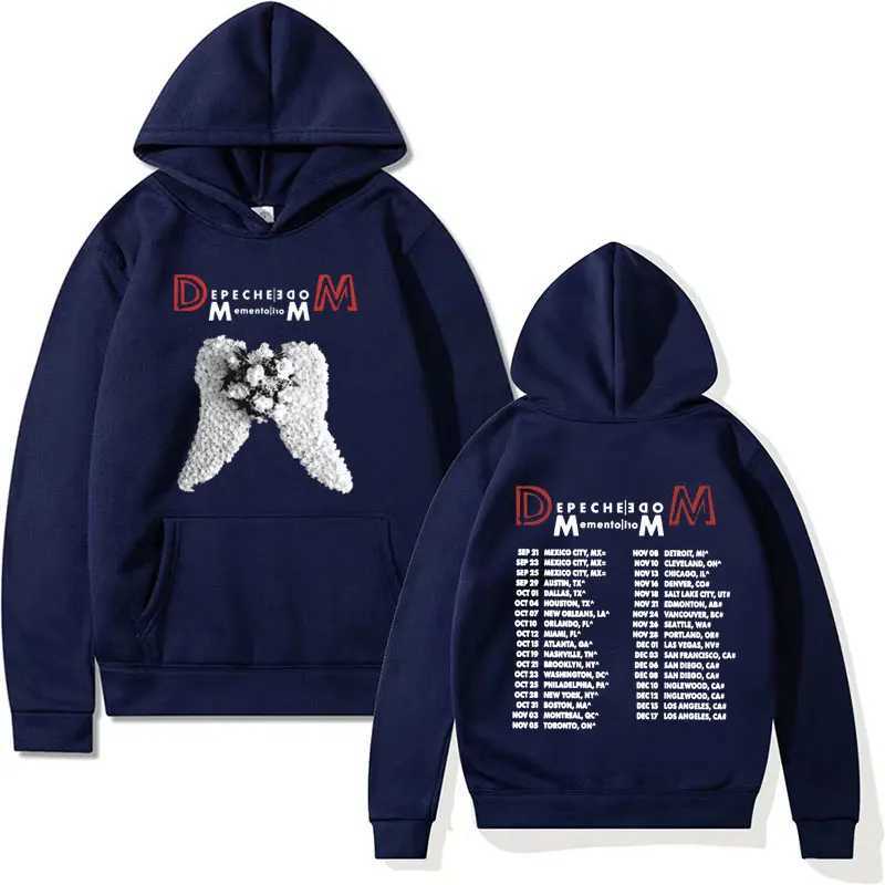 Depeche Cool Mode New Album Memento Mori Tour 2023 Mens Harajuku Hip Hop Gothic Sportswear Casual Flce Hoodie X241216