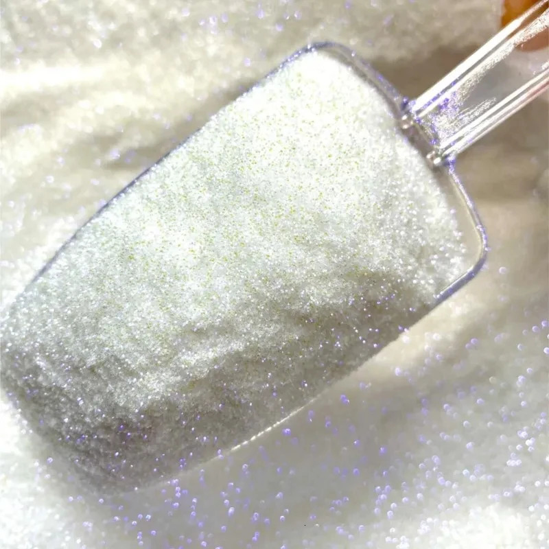 10gbag Sparkling Snow White Nail Art Candy Sweater Laser Decorative Chromium Powder Wool Effect Paint 241213