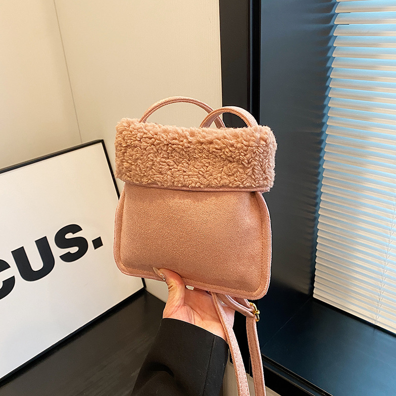 Women's Shoulder Crossbody Niche Design Frosted Retro High-end Small Versatile Phone NEW Bag Triple Khaki Pink White Free shipping