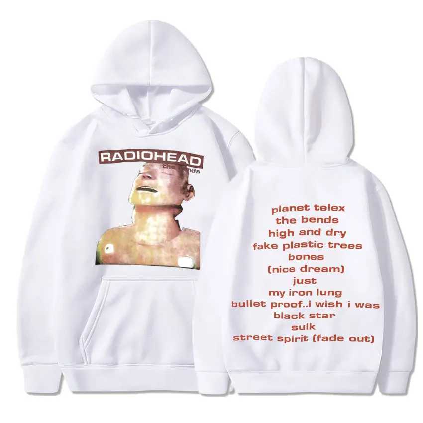 Vintage rock band Radiohead hoodies hip-hop all music albums printed sweatshirts Harajuku T-shirts super big hoodies Tns X241216