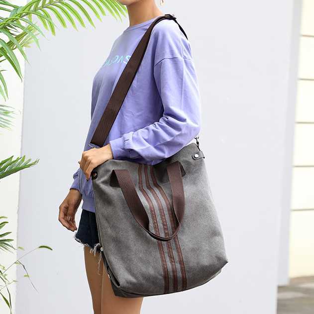 Fashion canvas women's bag autumn winter handbag versatile Korean fashion solid color Single Shoulder Messenger Bag 241215