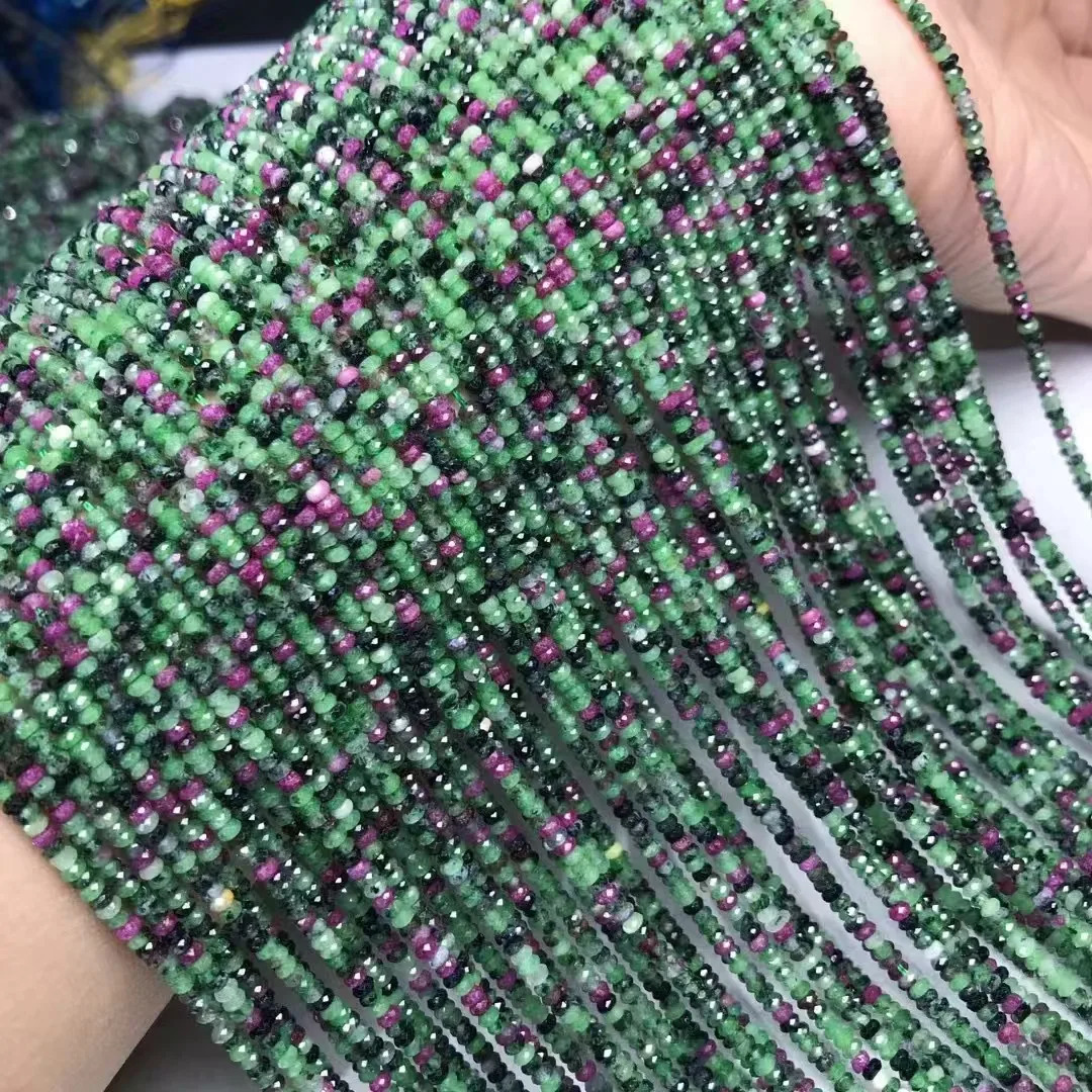 Natural Ruby Zoisite Cutting Loose Beads Semi finished DIY Jewelry Accessories 1x25mm 241212