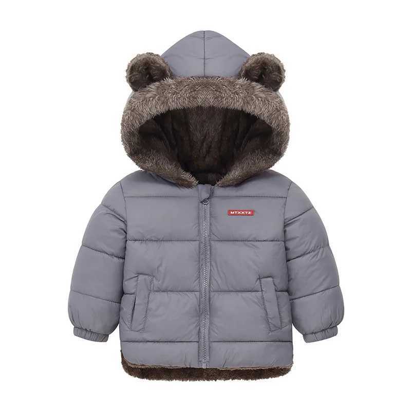 Kids Thick Warm Coats Winter Childrens Fleece Hooded Jackets Autumn Cashmere Padded Snowsuit Boys Girls Cotton OuterwearXJ241214