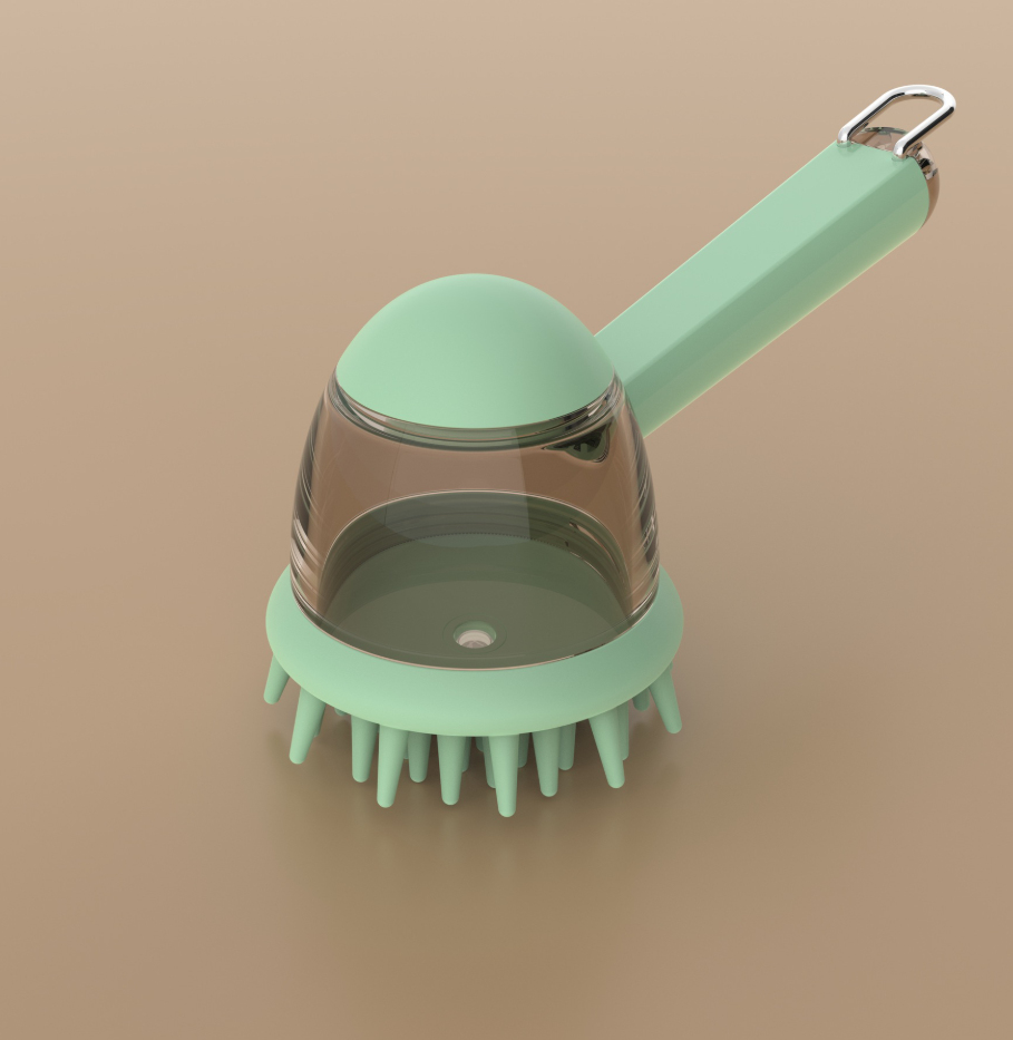 pet bath brush with water dispenser soft silicone grooming tool for cats and dogs