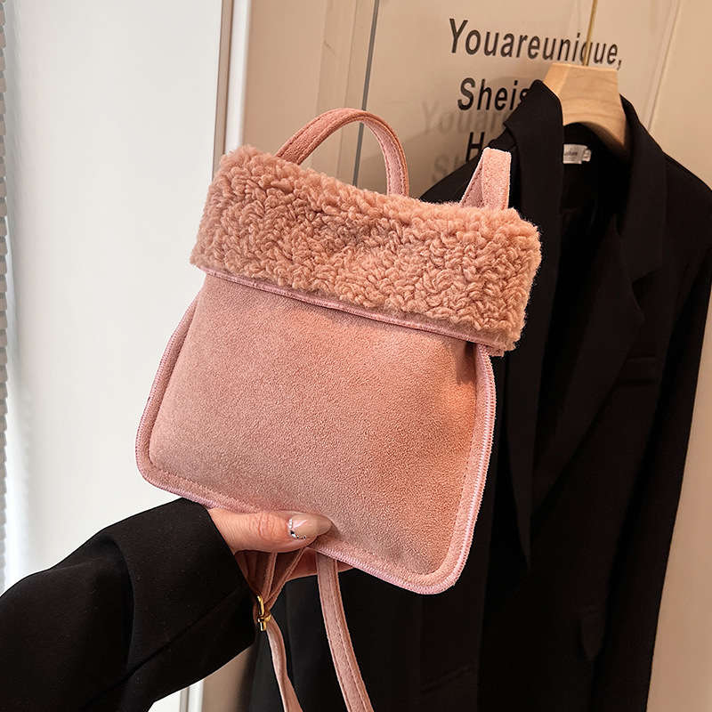 Women's Shoulder Crossbody Niche Design Frosted Retro High-end Small Versatile Phone NEW Bag Triple Khaki Pink White Free shipping